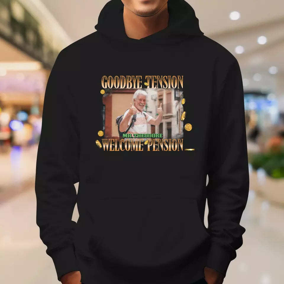 Goodbye Tension - Custom Photo - Personalized Gifts For Grandpa - T-Shirt