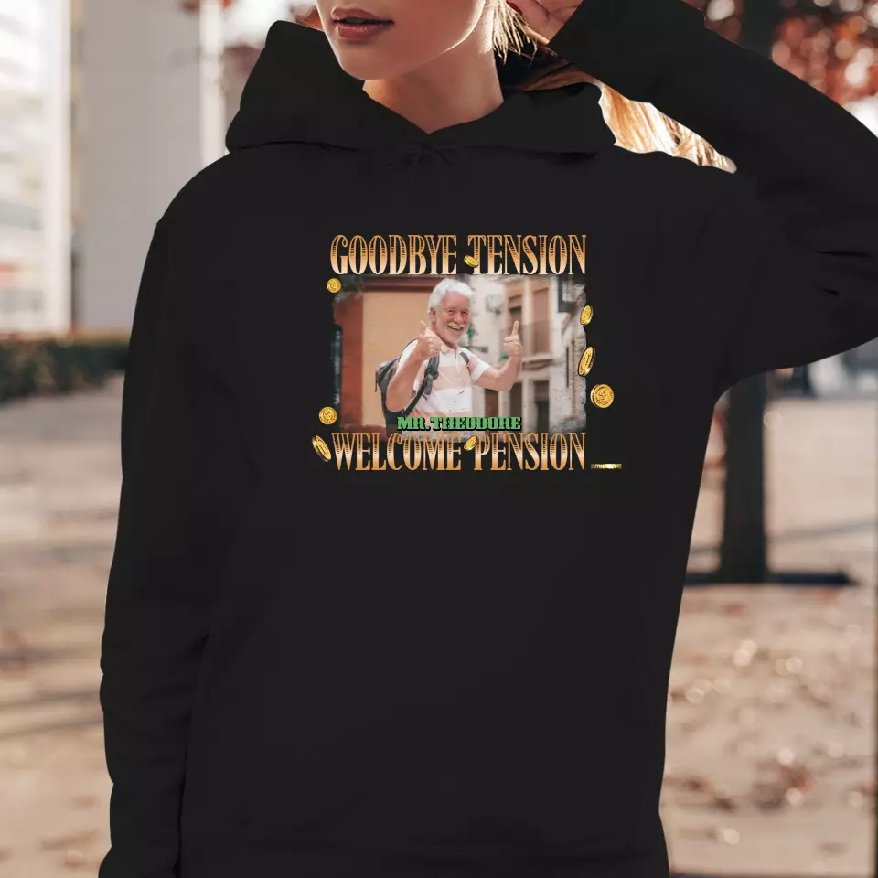 Goodbye Tension - Custom Photo - Personalized Gifts For Grandpa - T-Shirt