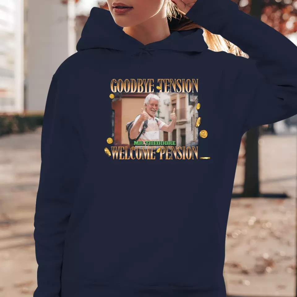 Goodbye Tension - Custom Photo - Personalized Gifts For Grandpa - T-Shirt