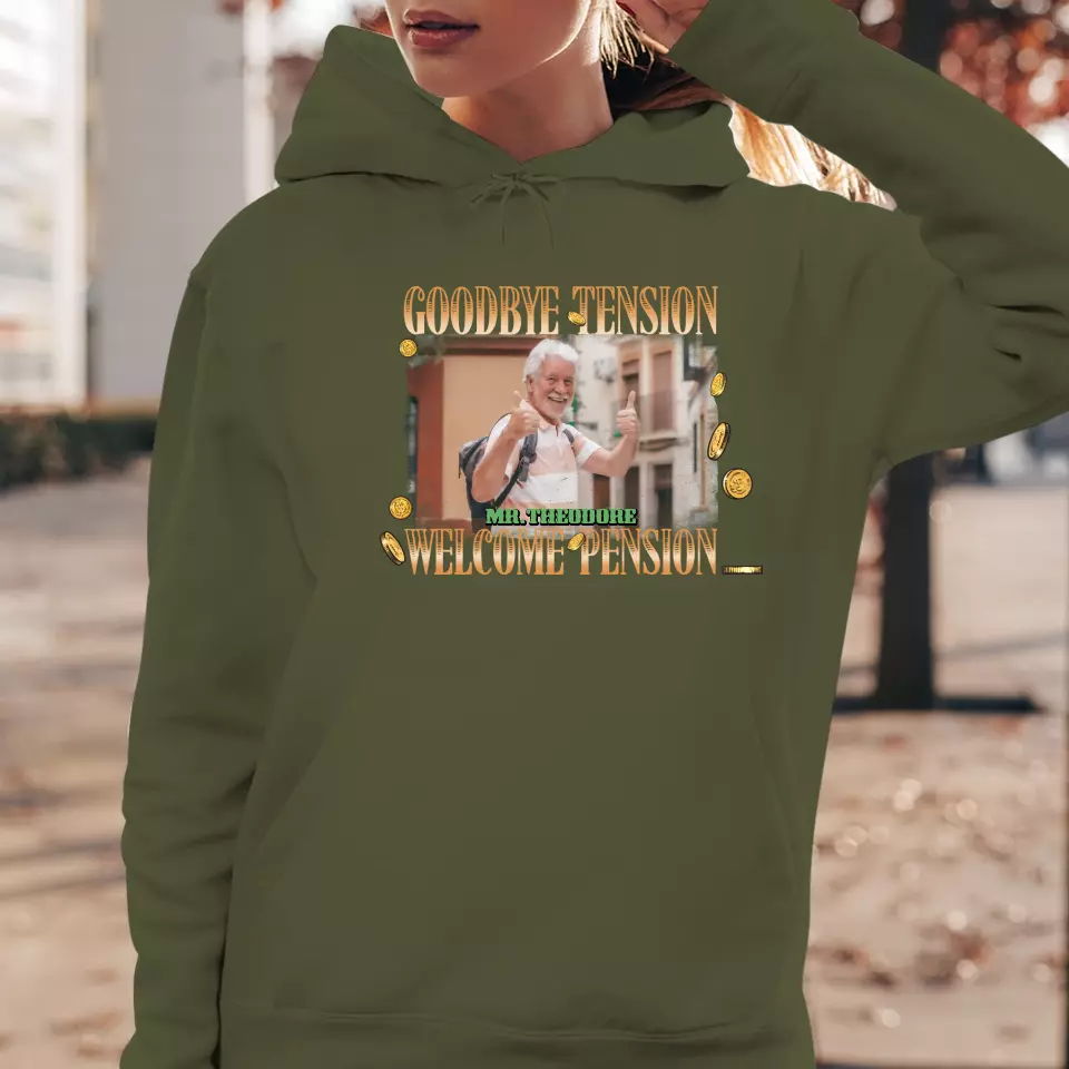 Goodbye Tension - Custom Photo - Personalized Gifts For Grandpa - T-Shirt