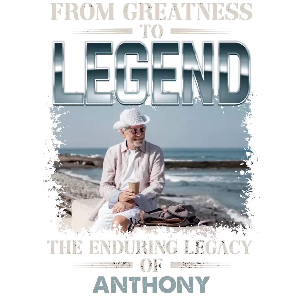 From Greatness To Legend - Custom Photo - Personalized Gifts For Grandpa - T-Shirt