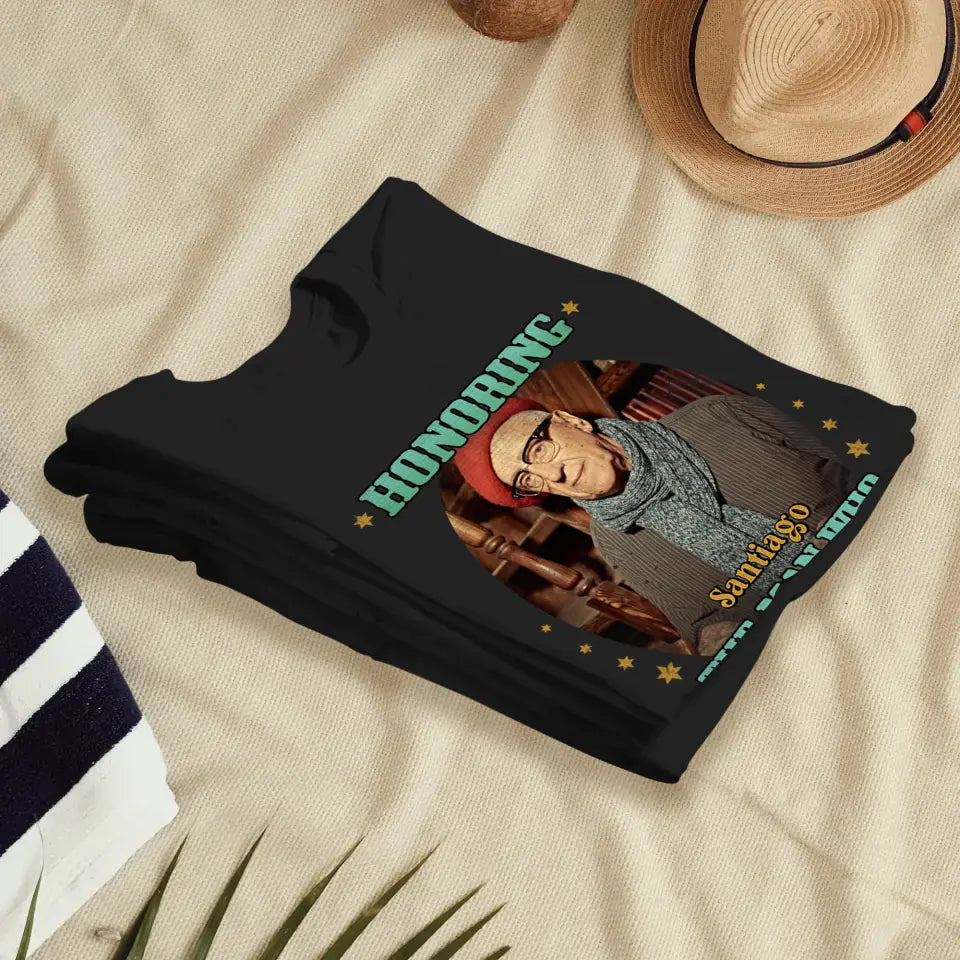 Honoring The Man - Custom Photo - Personalized Gifts For Grandpa - T-Shirt