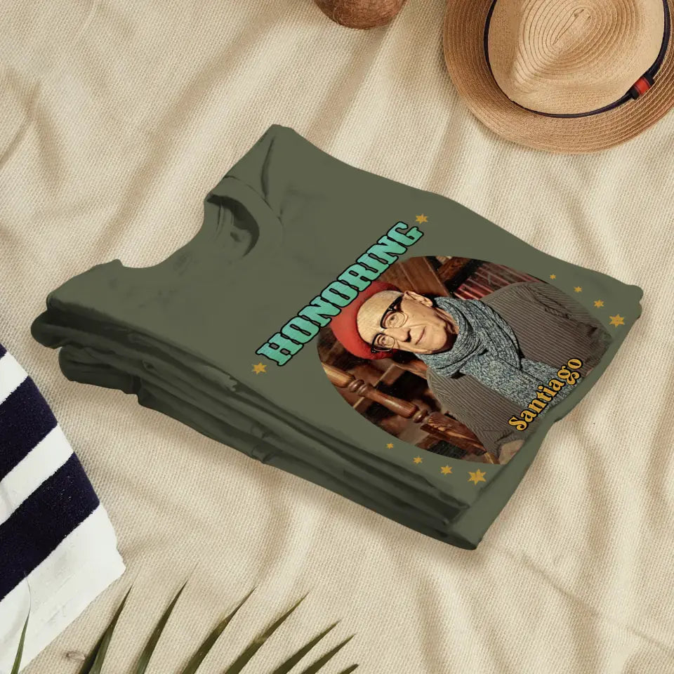 Honoring The Man - Custom Photo - Personalized Gifts For Grandpa - T-Shirt