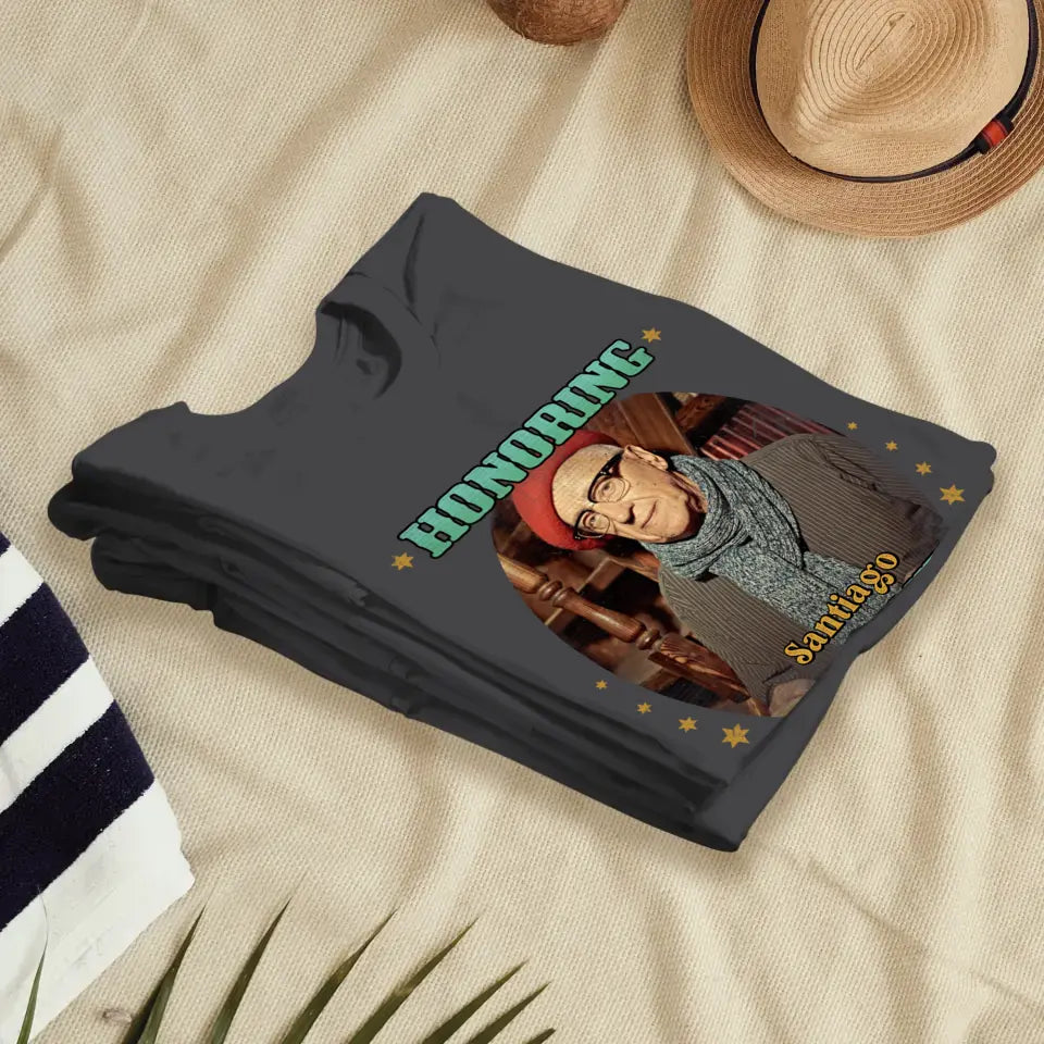 Honoring The Man - Custom Photo - Personalized Gifts For Grandpa - T-Shirt