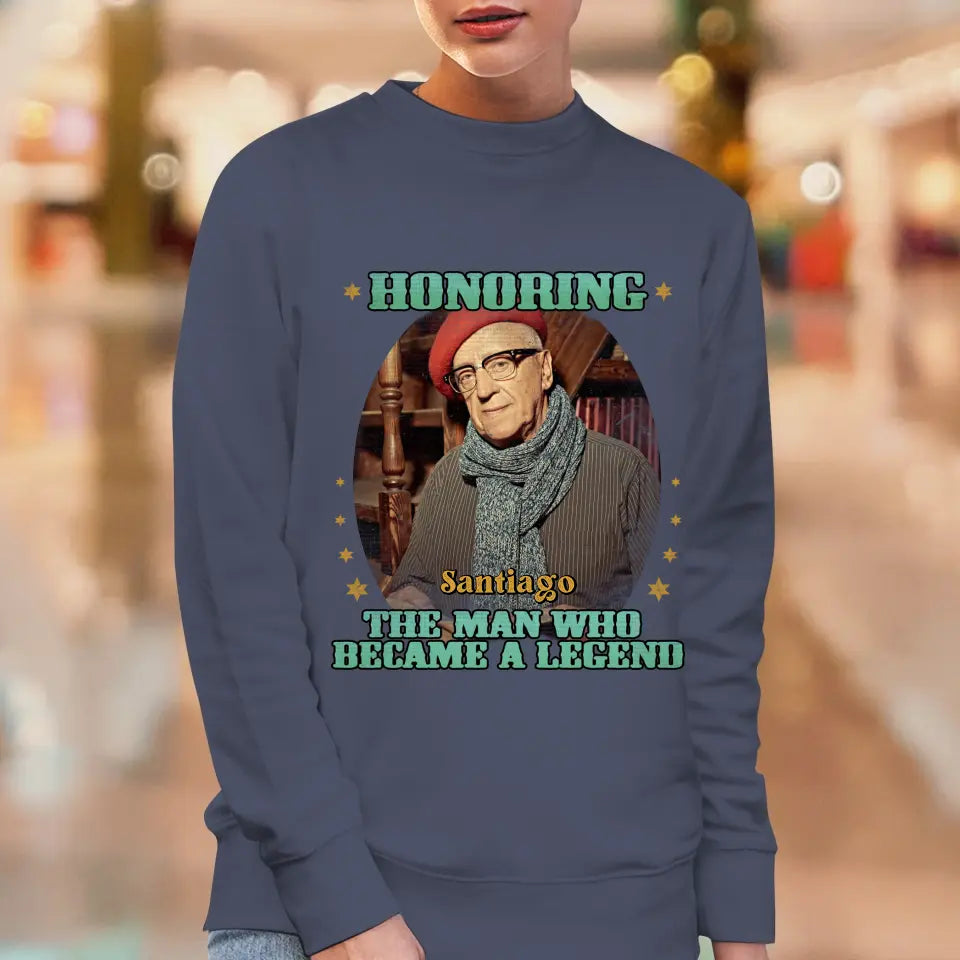 Honoring The Man - Custom Photo - Personalized Gifts For Grandpa - T-Shirt