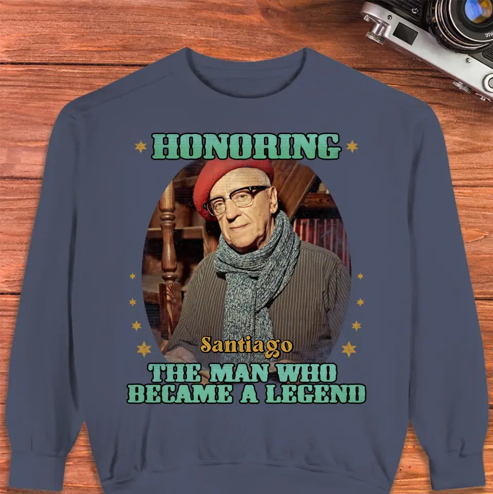 Honoring The Man - Custom Photo - Personalized Gifts For Grandpa - T-Shirt