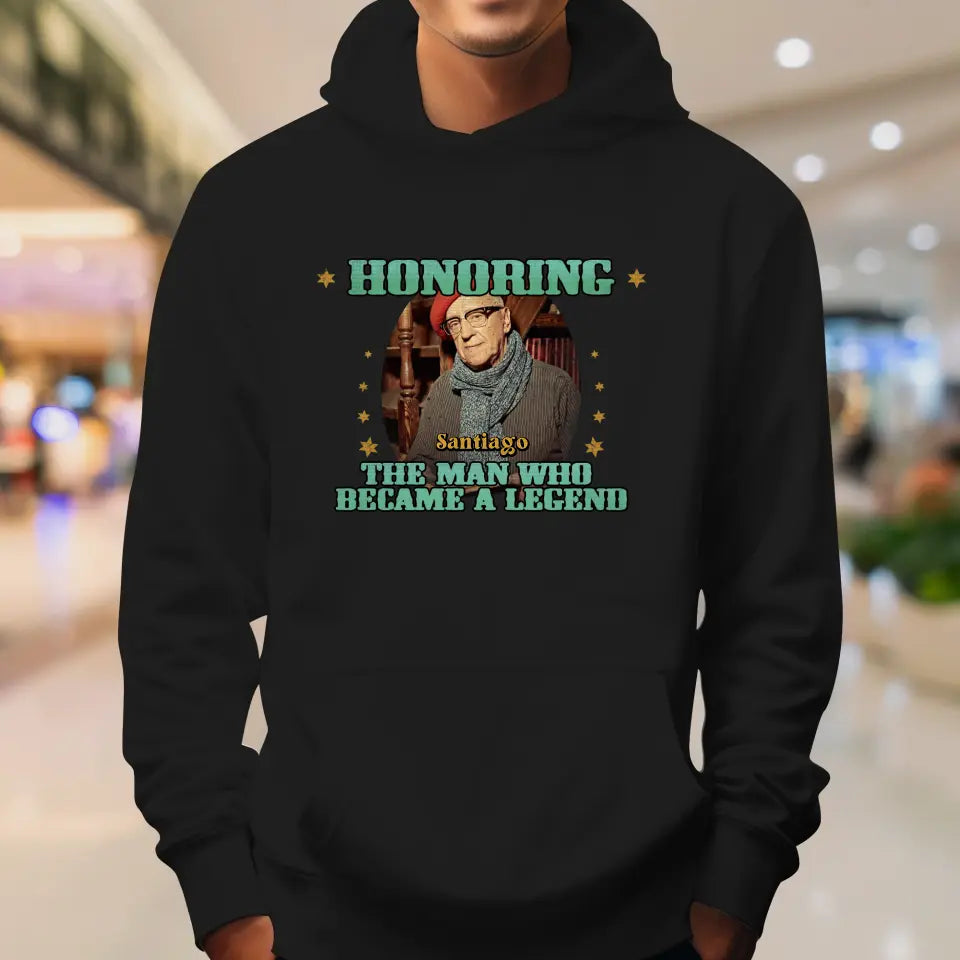 Honoring The Man - Custom Photo - Personalized Gifts For Grandpa - T-Shirt