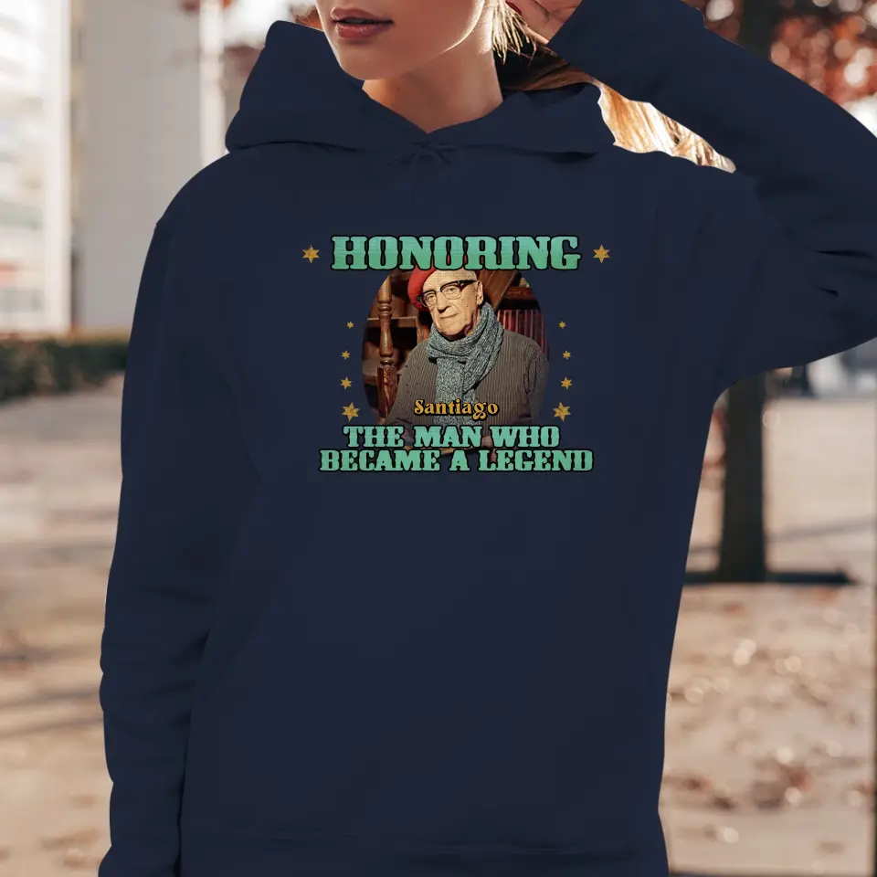 Honoring The Man - Custom Photo - Personalized Gifts For Grandpa - T-Shirt