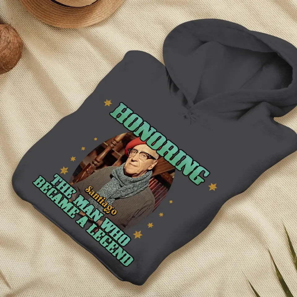 Honoring The Man - Custom Photo - Personalized Gifts For Grandpa - T-Shirt