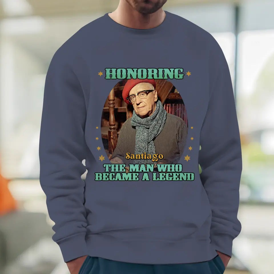 Honoring The Man - Custom Photo - Personalized Gifts For Grandpa - Sweater