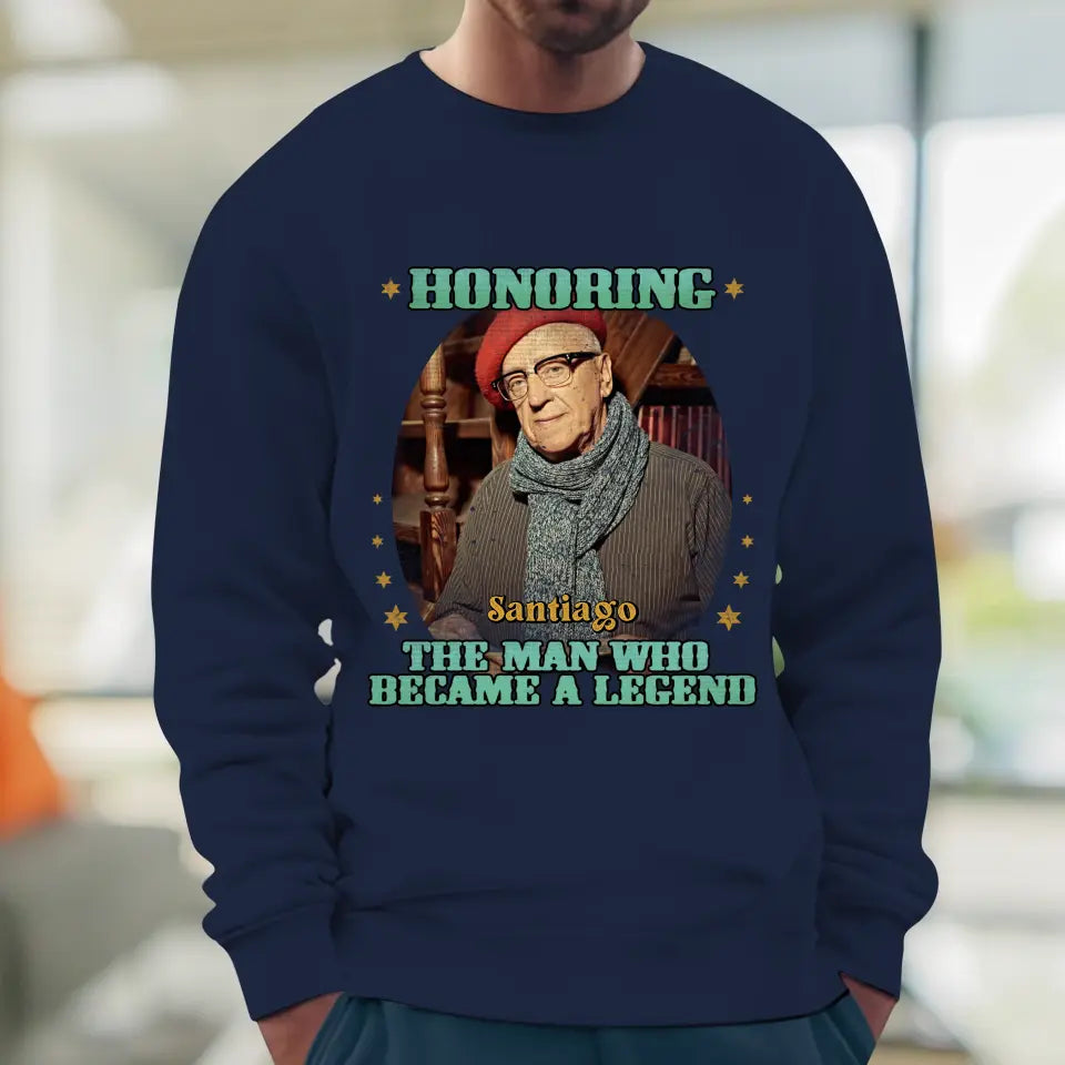 Honoring The Man - Custom Photo - Personalized Gifts For Grandpa - Sweater