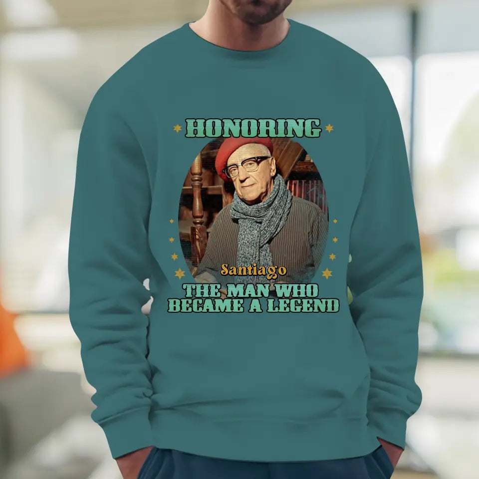 Honoring The Man - Custom Photo - Personalized Gifts For Grandpa - Sweater