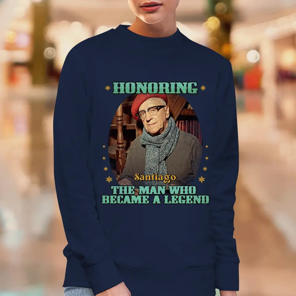 Honoring The Man - Custom Photo - Personalized Gifts For Grandpa - Sweater