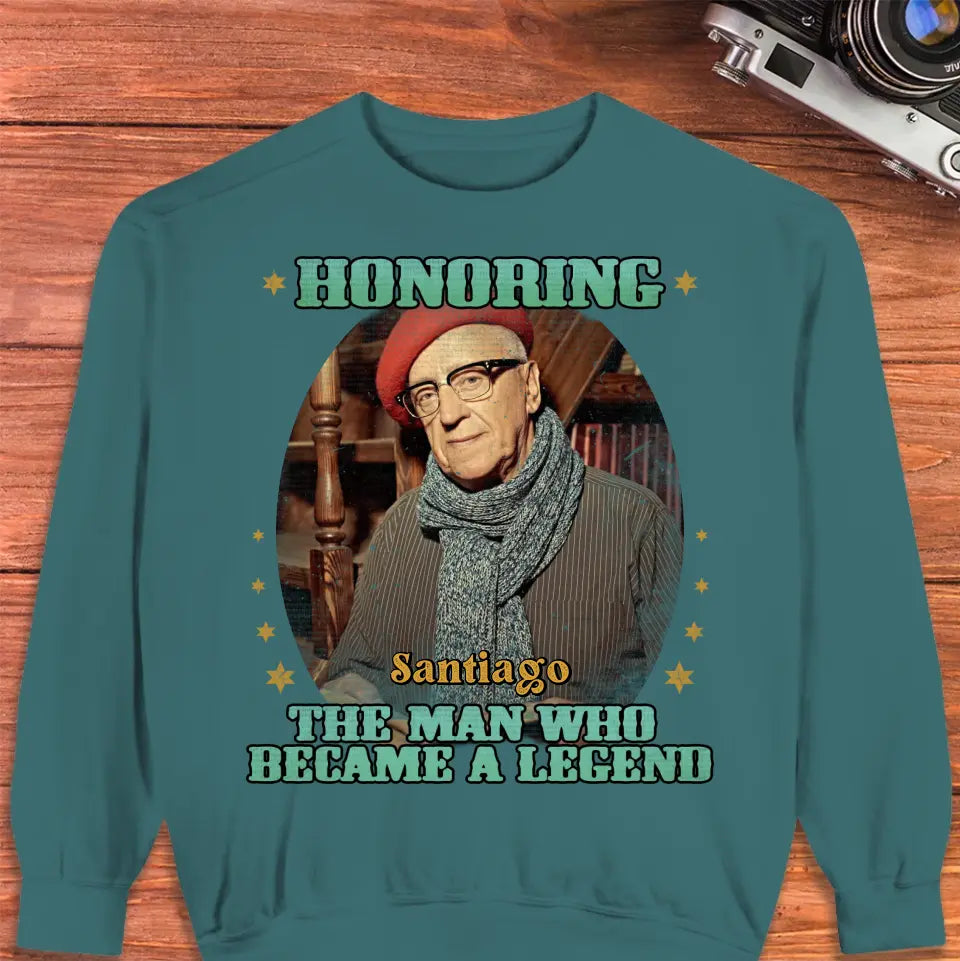 Honoring The Man - Custom Photo - Personalized Gifts For Grandpa - Sweater