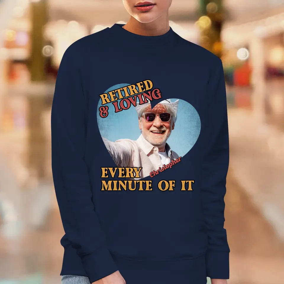 Retired And Loving - Custom Photo - Personalized Gifts For Grandpa - Sweater