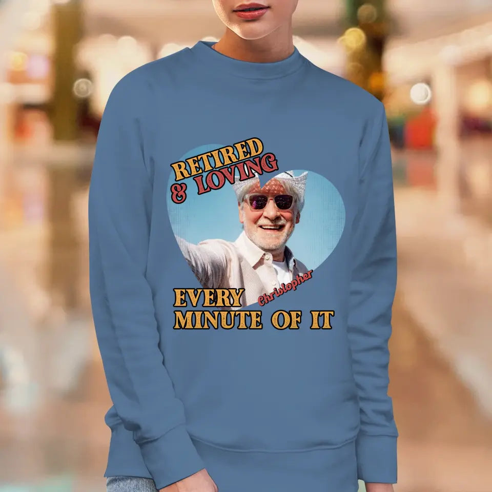 Retired And Loving - Custom Photo - Personalized Gifts For Grandpa - Sweater