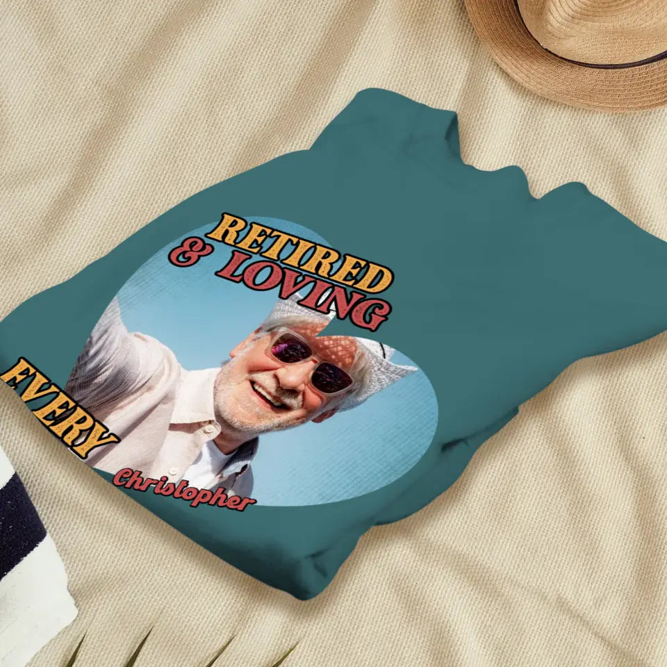 Retired And Loving - Custom Photo - Personalized Gifts For Grandpa - Sweater