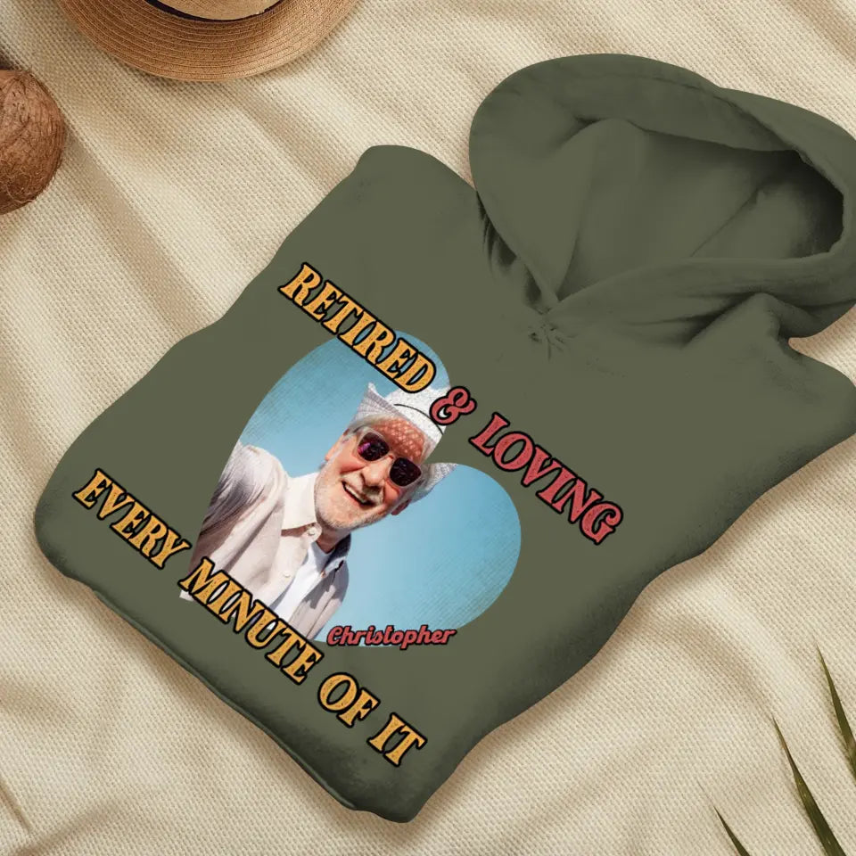 Retired And Loving - Custom Photo - Personalized Gifts For Grandpa - Sweater