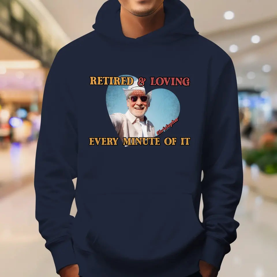 Retired And Loving - Custom Photo - Personalized Gifts For Grandpa - Sweater