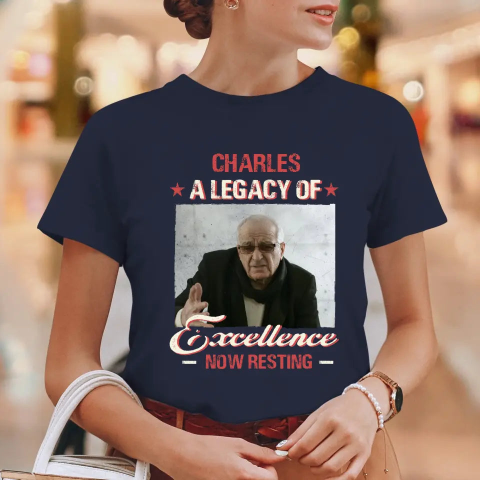 A Legacy Of Excellence Now Resting - Custom Photo - Personalized Gifts For Grandpa - Sweater