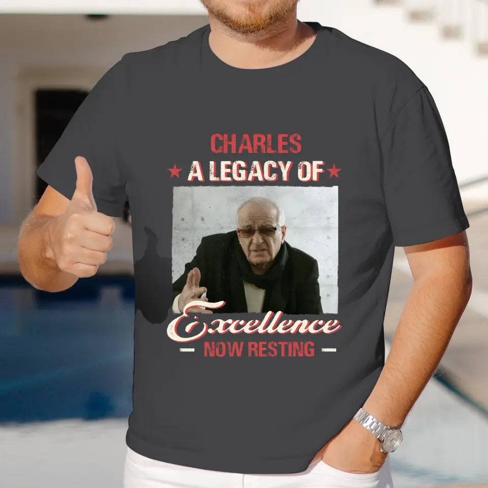 A Legacy Of Excellence Now Resting - Custom Photo - Personalized Gifts For Grandpa - Sweater