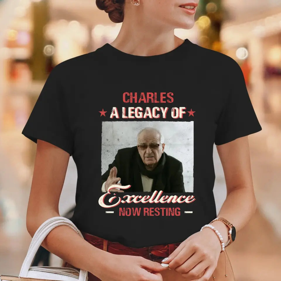 A Legacy Of Excellence Now Resting - Custom Photo - Personalized Gifts For Grandpa - Sweater