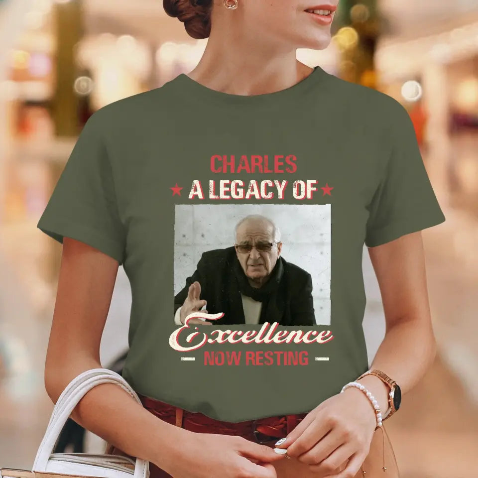 A Legacy Of Excellence Now Resting - Custom Photo - Personalized Gifts For Grandpa - Sweater