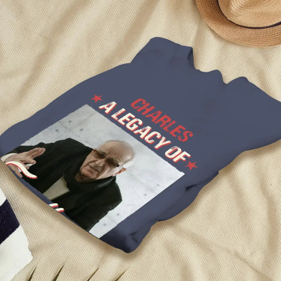 A Legacy Of Excellence Now Resting - Custom Photo - Personalized Gifts For Grandpa - Sweater