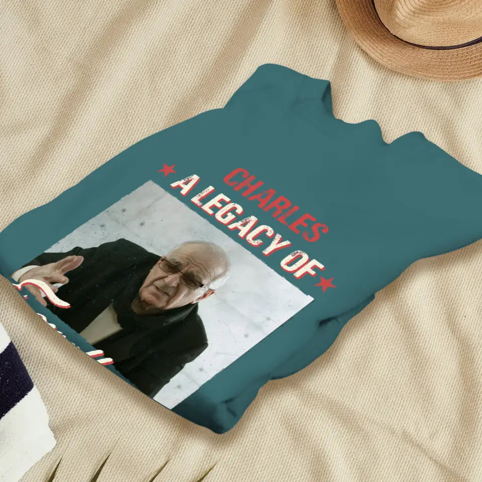 A Legacy Of Excellence Now Resting - Custom Photo - Personalized Gifts For Grandpa - Sweater