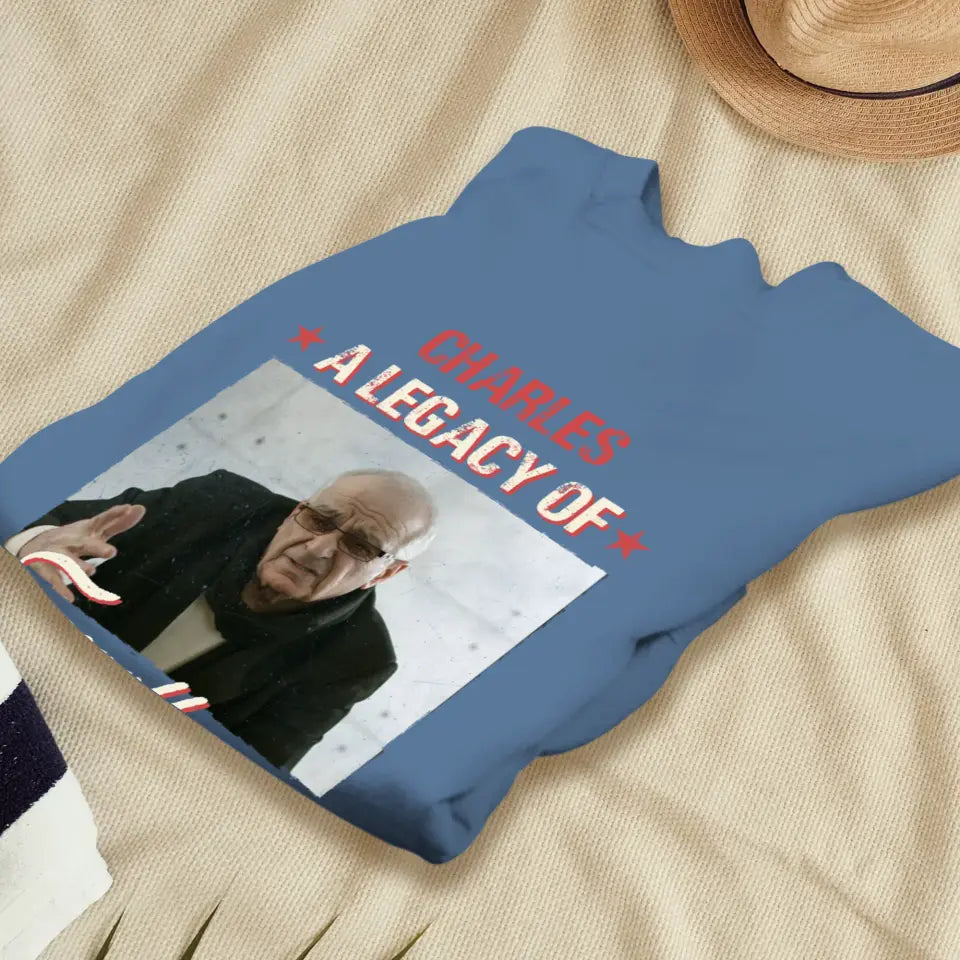 A Legacy Of Excellence Now Resting - Custom Photo - Personalized Gifts For Grandpa - Sweater