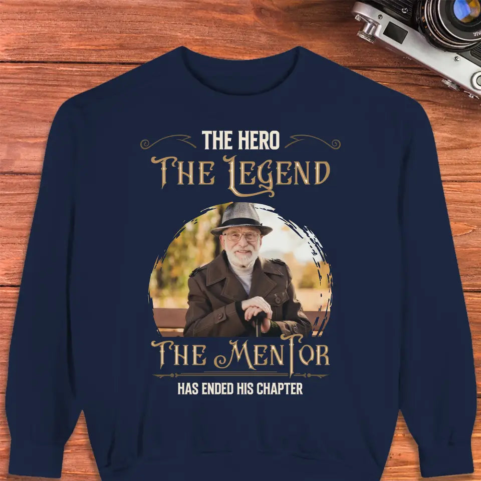 The Hero The Legend - Custom Photo - Personalized Gifts For Grandpa - Sweater