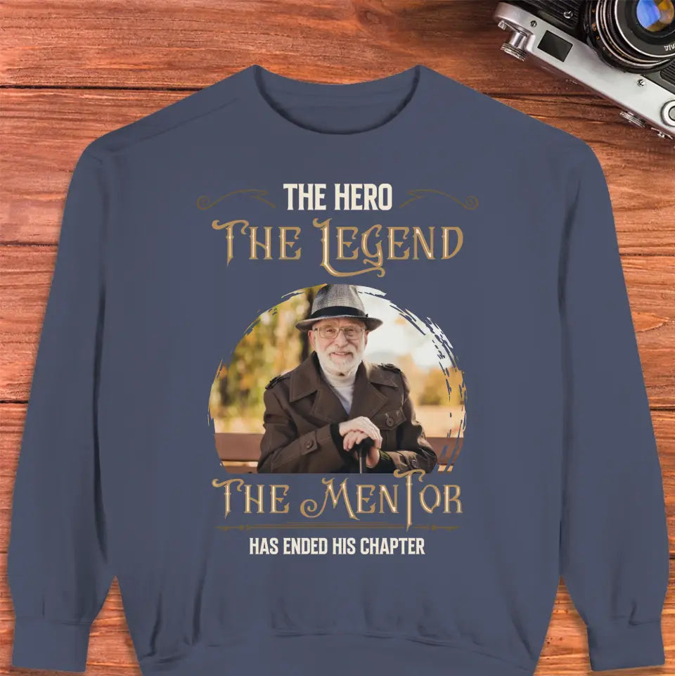 The Hero The Legend - Custom Photo - Personalized Gifts For Grandpa - Sweater