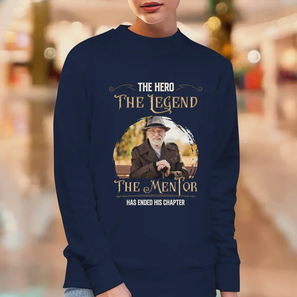 The Hero The Legend - Custom Photo - Personalized Gifts For Grandpa - Sweater