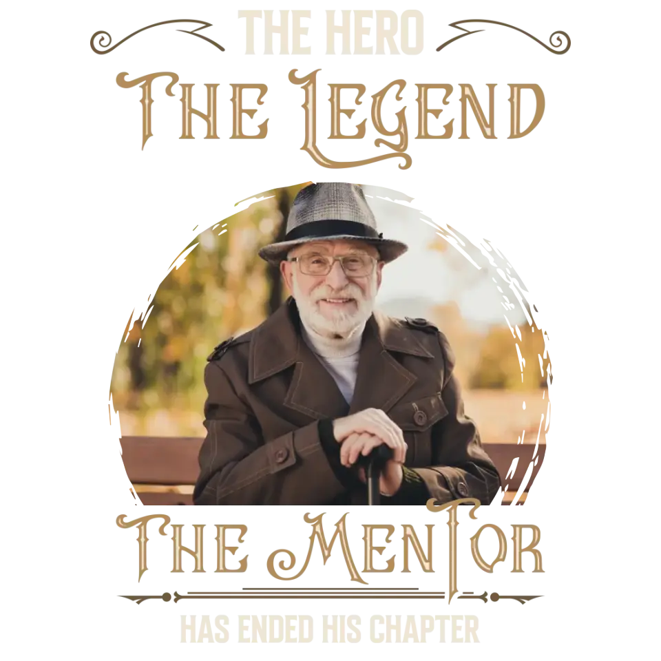 The Hero The Legend - Custom Photo - Personalized Gifts For Grandpa - Sweater