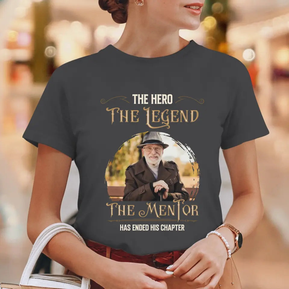 The Hero The Legend - Custom Photo - Personalized Gifts For Grandpa - Sweater