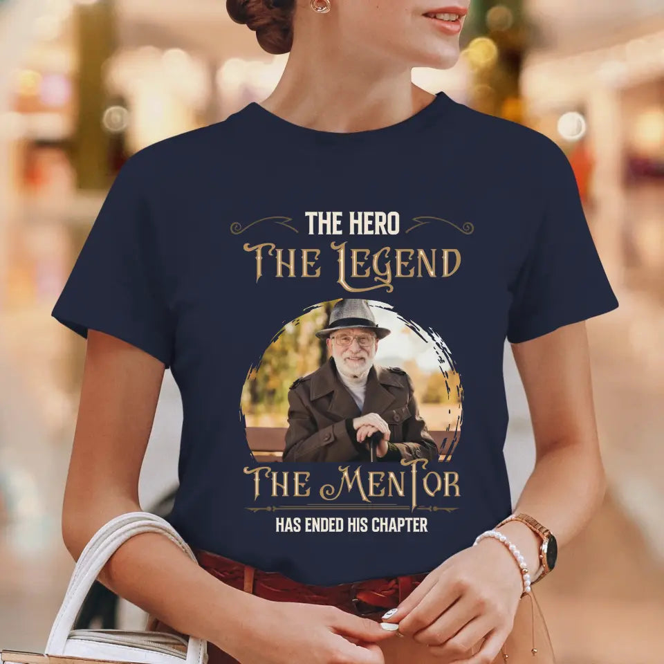 The Hero The Legend - Custom Photo - Personalized Gifts For Grandpa - Sweater