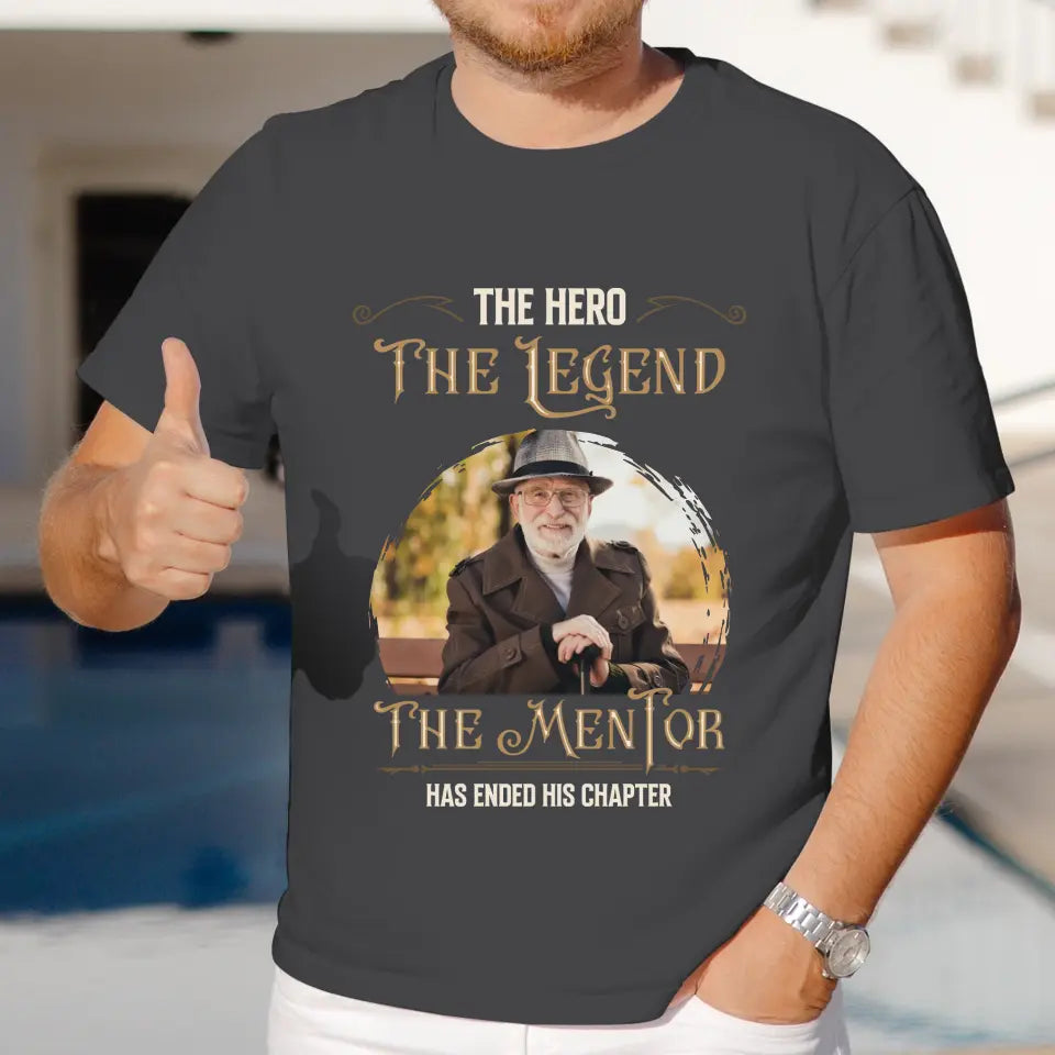 The Hero The Legend - Custom Photo - Personalized Gifts For Grandpa - Sweater