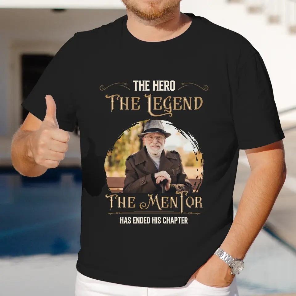 The Hero The Legend - Custom Photo - Personalized Gifts For Grandpa - Sweater