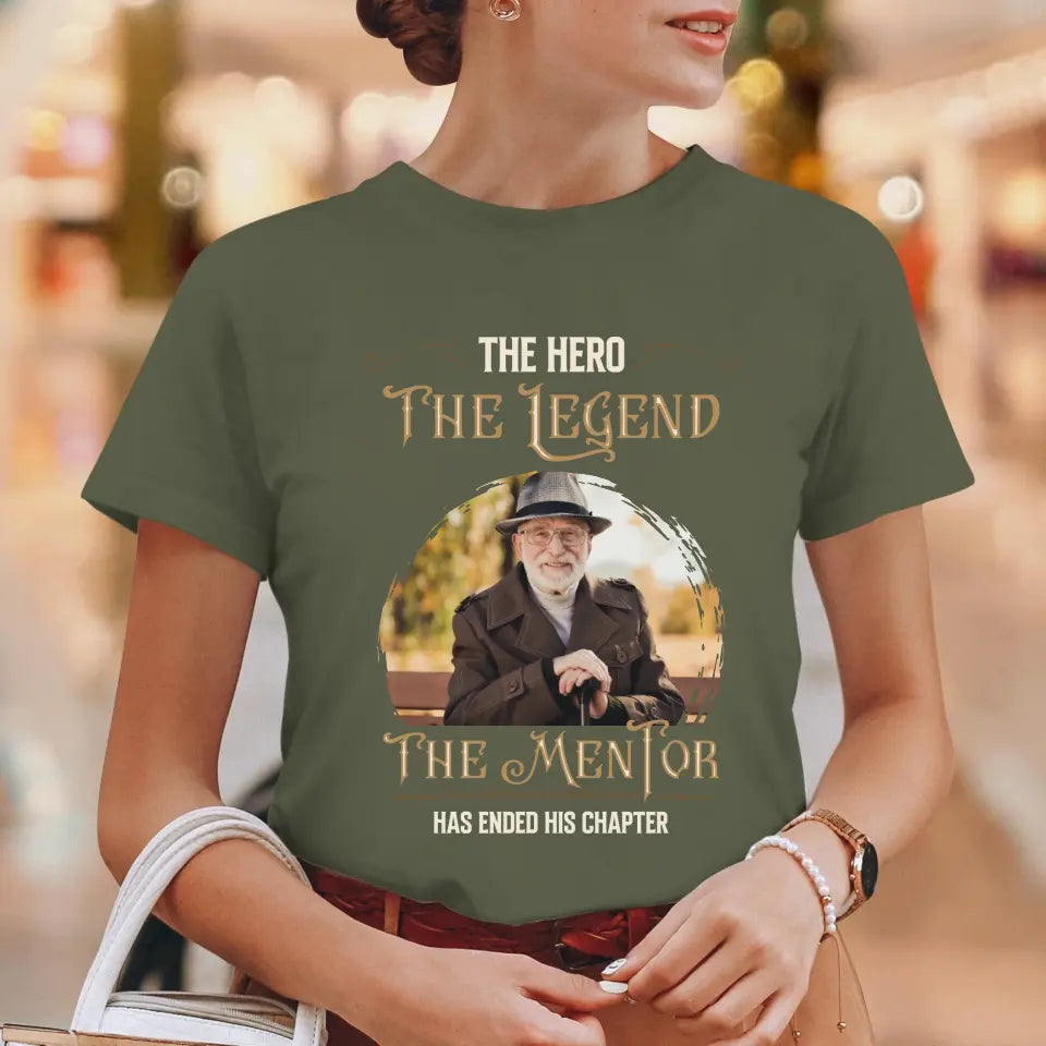 The Hero The Legend - Custom Photo - Personalized Gifts For Grandpa - Sweater