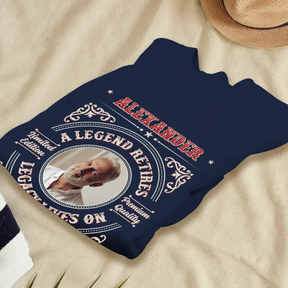 A Legend Retires - Custom Photo - Personalized Gifts For Grandpa - Sweater