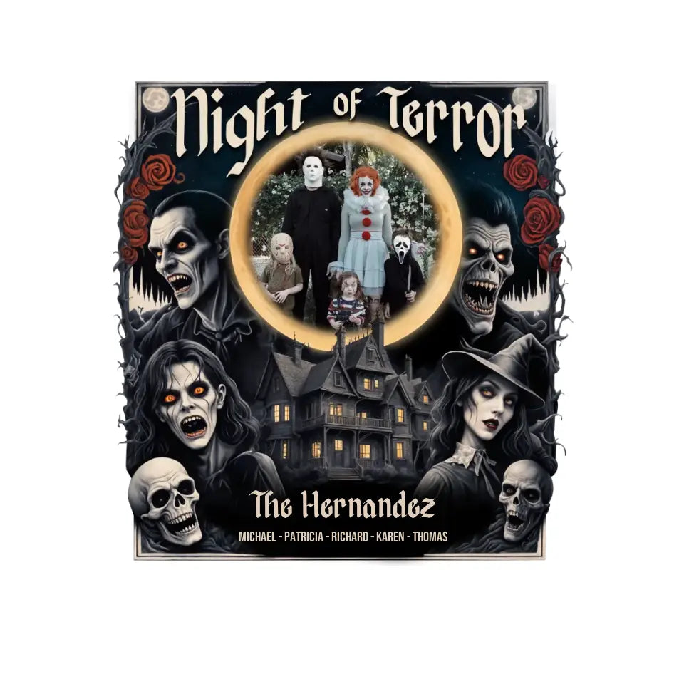 Night Of Terror - Custom Photo - Personalized Gifts For Family - Hoodie