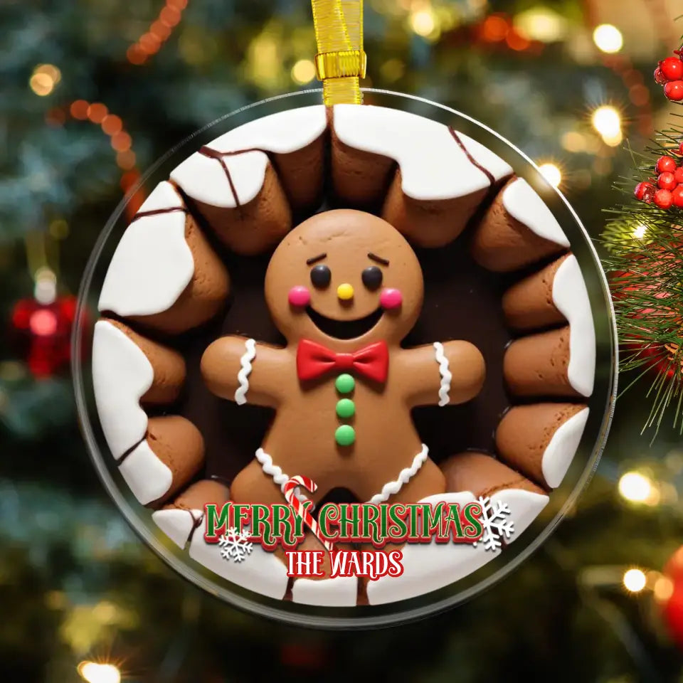 Ginger Bread Christmas - Custom Background - Ornament