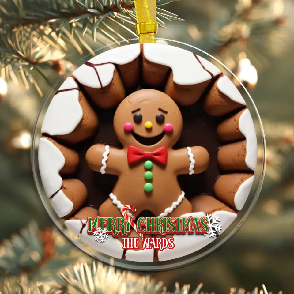 Ginger Bread Christmas - Custom Background - Ornament