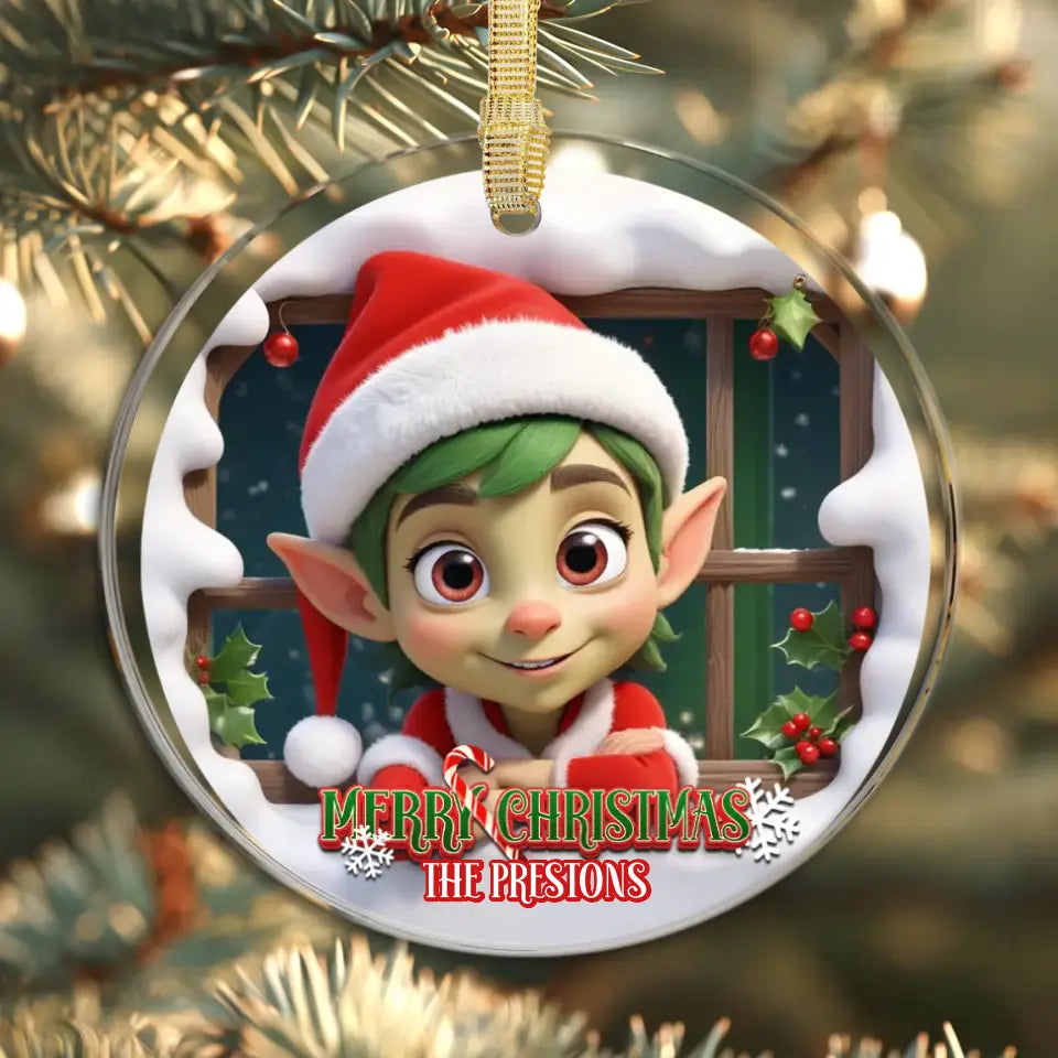 Goblin Christmas - Custom Background - Ornament