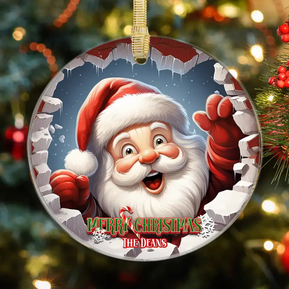 Santa Christmas - Custom Background - Ornament