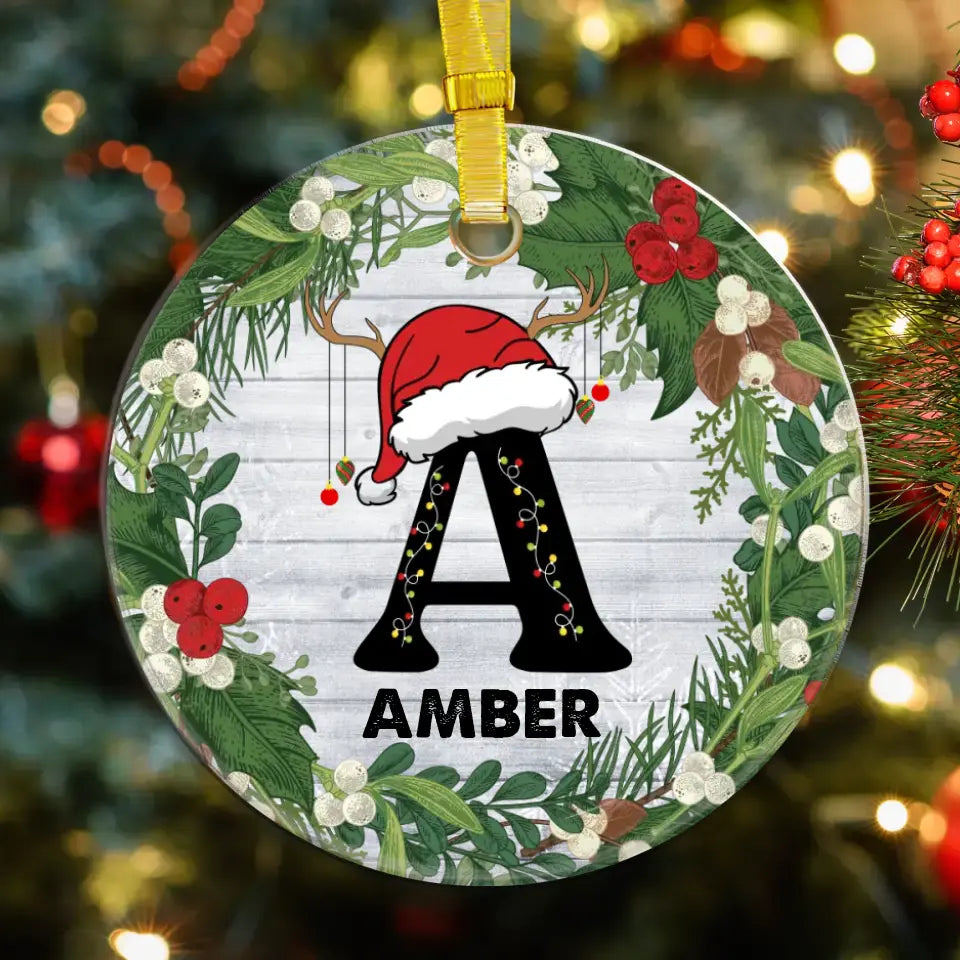 Christmas Alphabet - Custom Name - Ornament