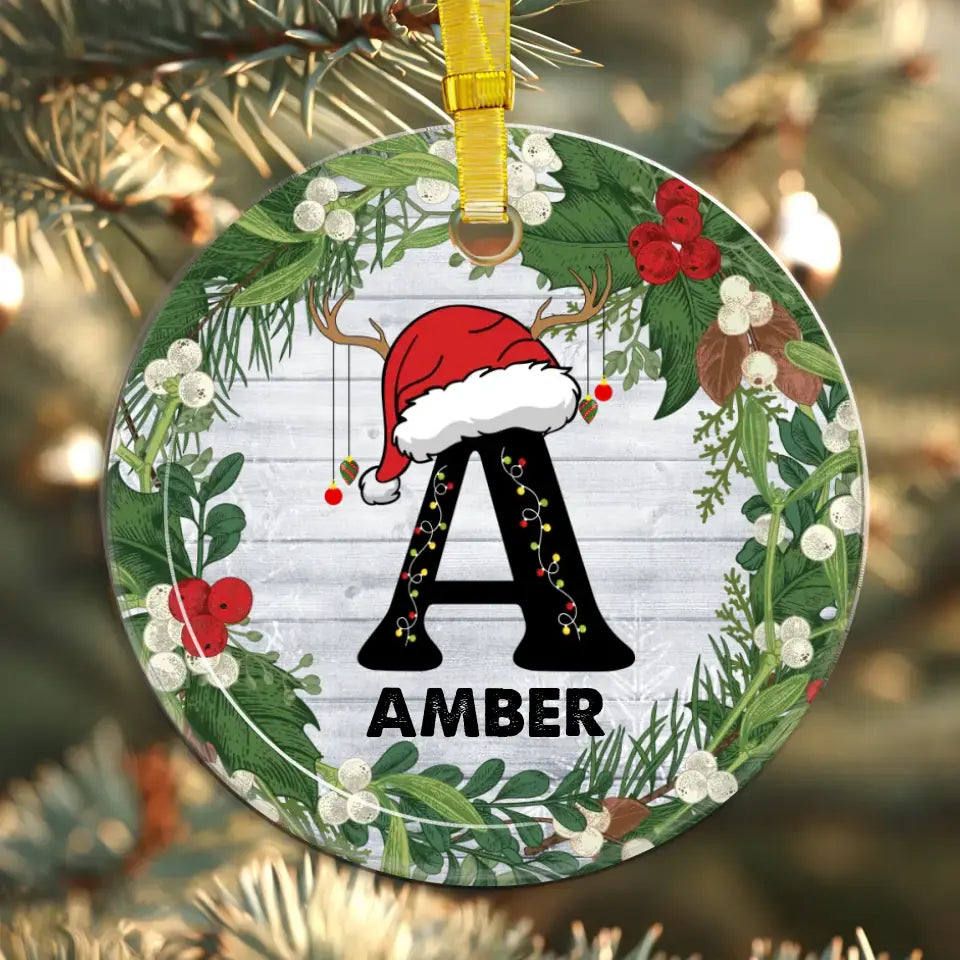 Christmas Alphabet - Custom Name - Ornament