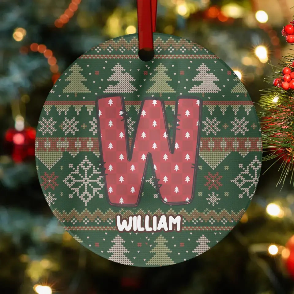 Letter Name Christmas Alphabet - Custom Name - Ornament