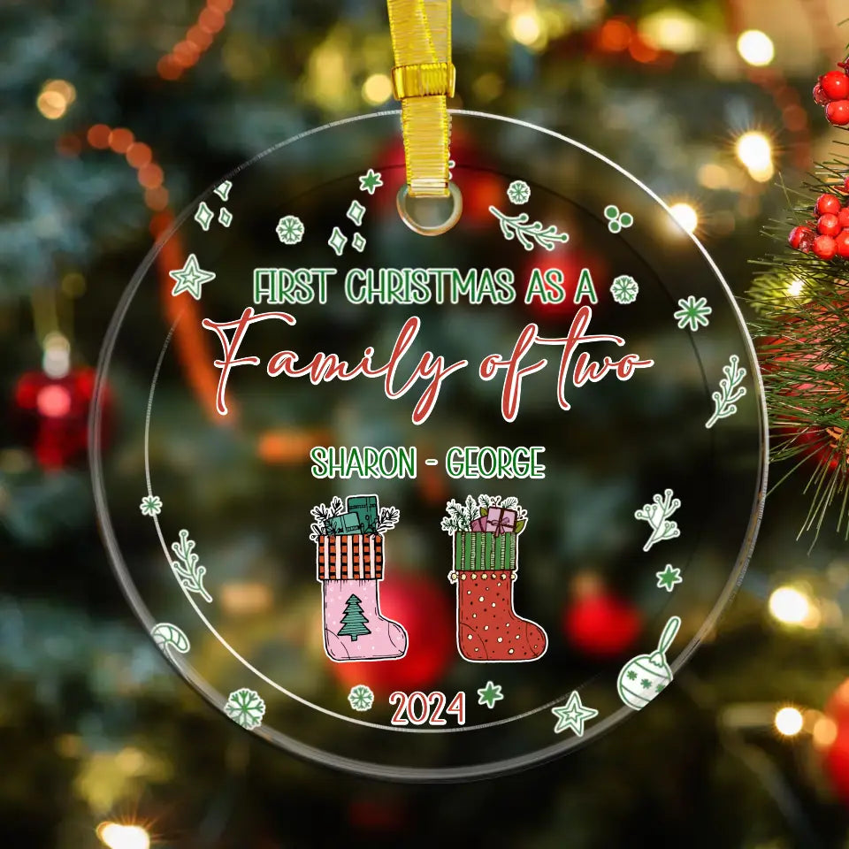 First Christmas - Custom Anniversary Year - Ornament