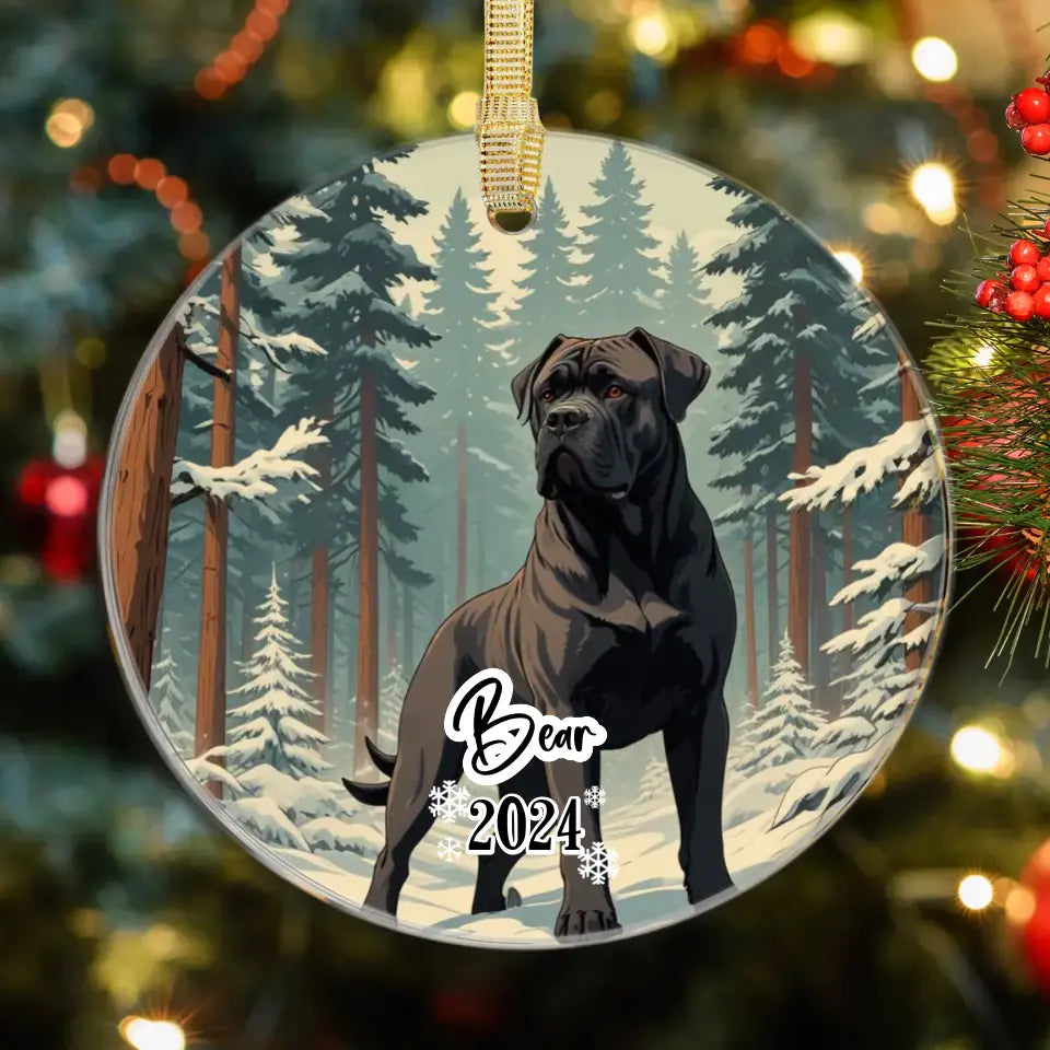 Cane Corso Christmas - Custom Background - Ornament